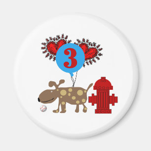 Íman Aniversário de 3 anos do cão