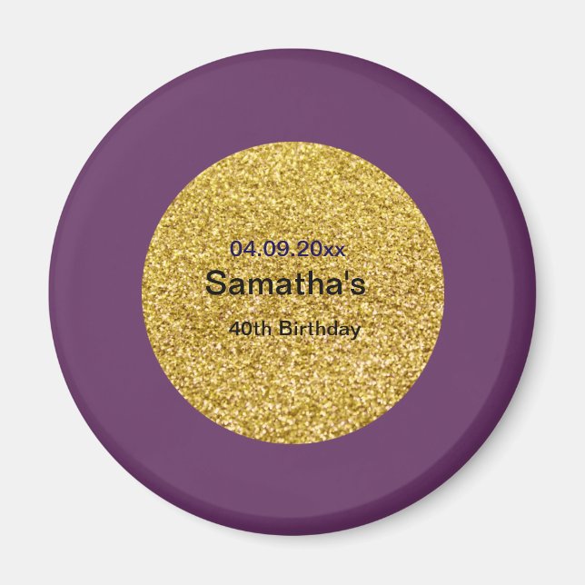 Íman aniversário de 40 anos Magnet (Frente)