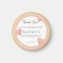 Íman aniversário de 40 anos Party Gift Sunset Orange