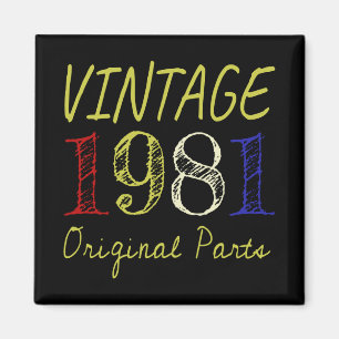 Íman aniversário de 40 anos - Presente Retroativo 1981