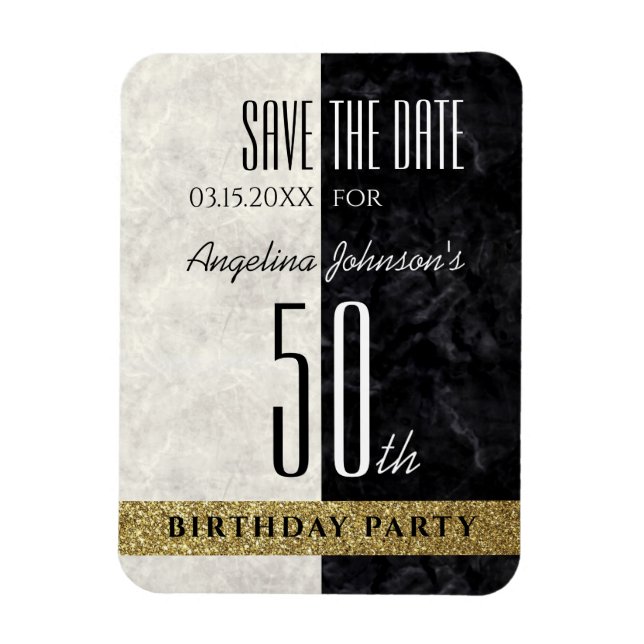 Íman Aniversário de 50 anos Salve a Data (Vertical)