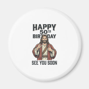 Íman Aniversário de 50 anos Vejo Você Em Breve Design d