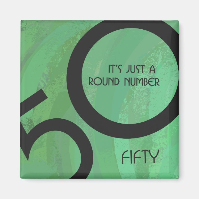 Íman Aniversário de 50 Décadas Verde (Frente)