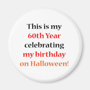 Íman Aniversário de 60 o Dia das Bruxas