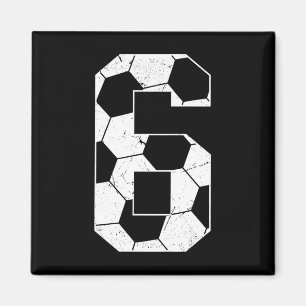 Íman Aniversário de 6 anos do menino jogador de futebol