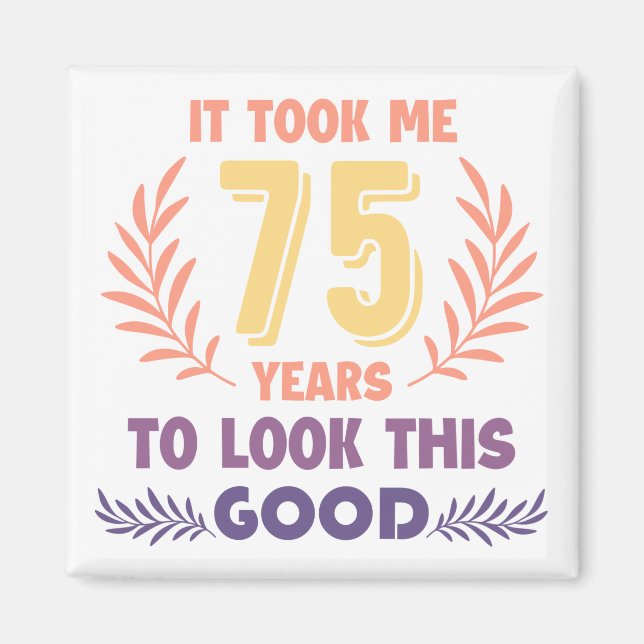 Íman Aniversário de 75 anos (Frente)