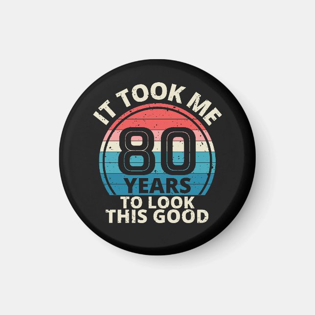 Íman Aniversário de 80 anos (Frente)