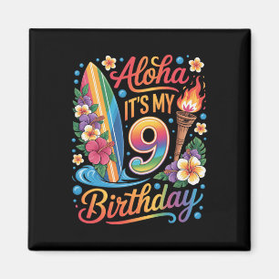 Íman Aniversário de 9 anos no Havaí Férias Tropicais Cr