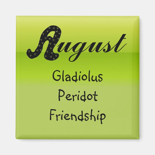 Íman Aniversário de Agosto (Frente)