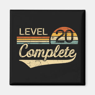 Íman Aniversário de Casamento de 20 Anos Vintage Comple