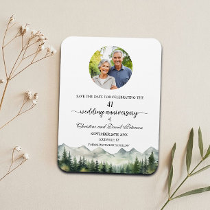Íman Aniversário de Casamento de 41 Anos Mountain Pine