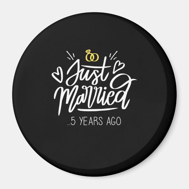 Íman Aniversário de Casamento de 5 (Frente)