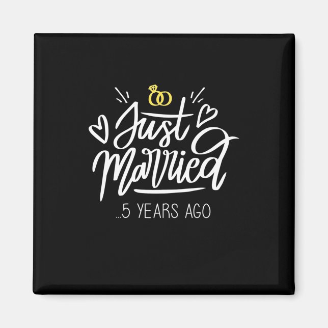 Íman Aniversário de Casamento de 5 (Frente)