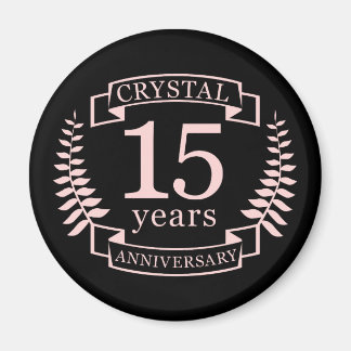 Íman Aniversário de casamento de cristal 15 anos