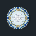 Íman Aniversário de Casamento do Dourado Sapphire Blue<br><div class="desc">Um Design de Imagens Digitalbcon que apresenta um tema de cor azul e Dourada Sapphire com uma variedade de imagens, formas, padrões, estilos e fontes personalizadas neste ímã "45º aniversário do casamento". Este design elegante e atraente torna o acessório perfeito para a sua recepção ou planos partidários para o Casal...</div>