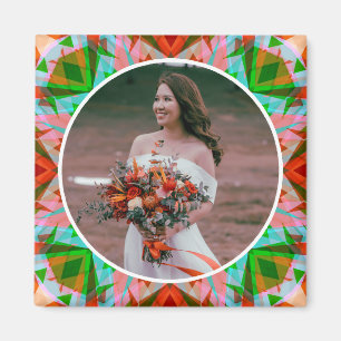 Íman Aniversário de Casamento Verde Vermelho de Natal P