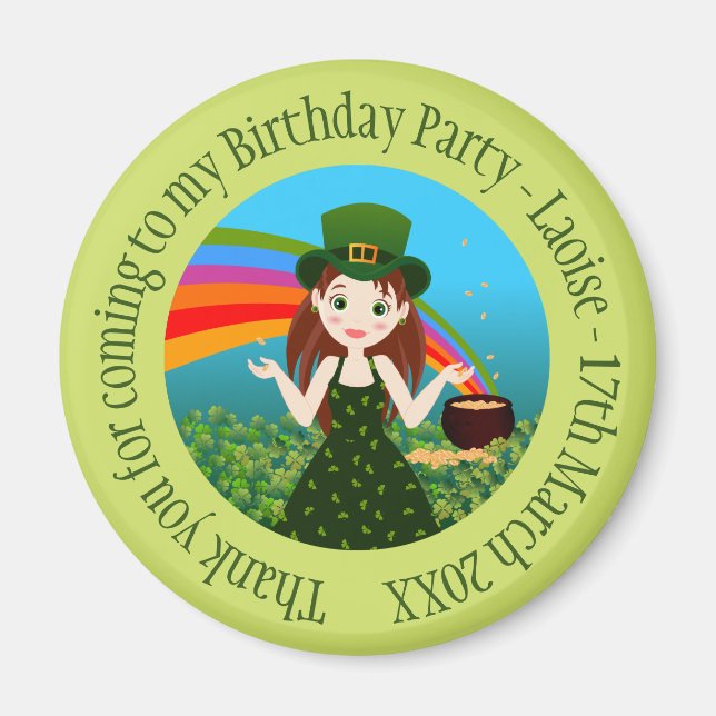 Íman Aniversário de Saint Patrick Obrigado (Frente)
