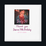Íman Aniversário Dirty 30 adicionar nome rosa adicionar<br><div class="desc">Design para casal amor</div>