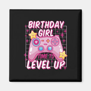 Íman Aniversário do Birthday Girl Time to Level Up Vide