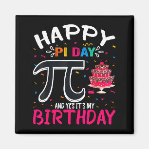 Íman Aniversário do Dia do Pi Amante da Matemática Feli