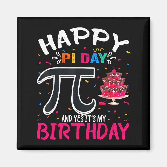 Íman Aniversário do Dia do Pi Amante da Matemática Feli (Frente)