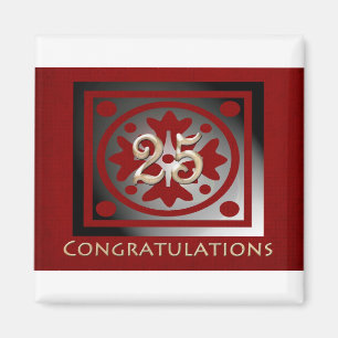 Íman Aniversário do Funcionário Oferece Magnetos Vermel