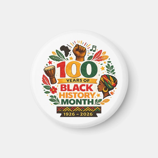 Íman Aniversário do Mês da História Negra (Frente)