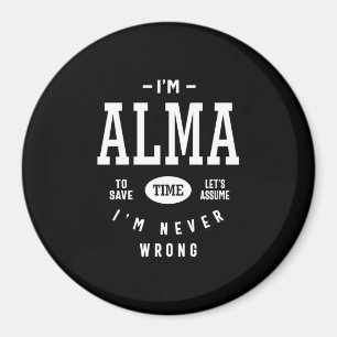 Íman Aniversário do Nome Personalizado Alma