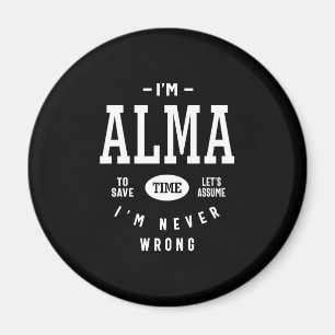 Íman Aniversário do Nome Personalizado Alma