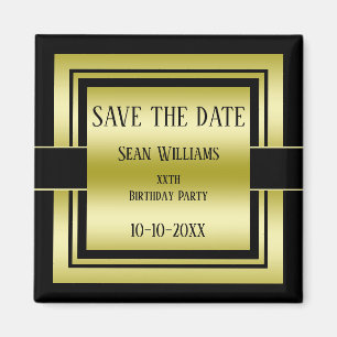 Íman Aniversário dos Homens da Classe Dourada e Negra G