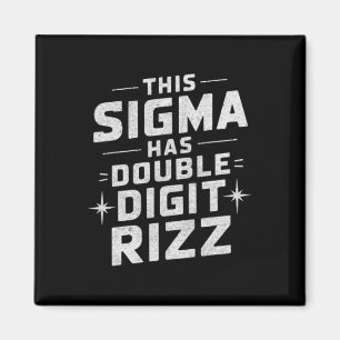 Íman Aniversário Engraçado de 10 Anos Rizz Sigma Brain