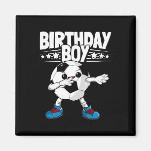 Íman Aniversário Engraçado de Futebol com Dabbing Menin