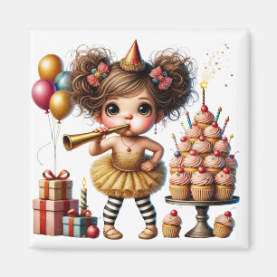 Íman Aniversário Engraçado e Excêntrico de Gnomo