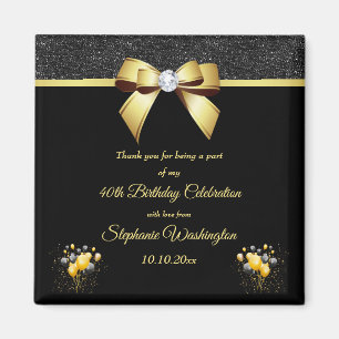 Íman Aniversário Glamoroso Da Elegance Obrigado A Favo