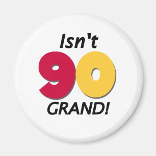Íman Aniversário grande do 90