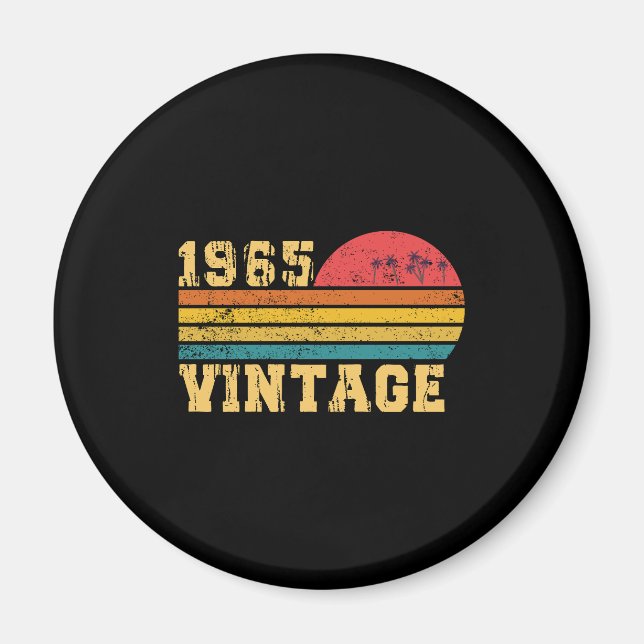 Íman Aniversário Retro Vintage Pôr do Sol 1965 (Frente)