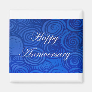 Íman Aniversário Swirls Blue