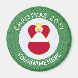 Íman Anjo Bandeira Austríaca Natal Personalizado