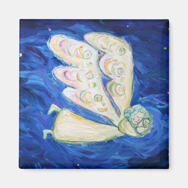 Íman Anjo branco e mosquiteiros adormecidos (Frente)