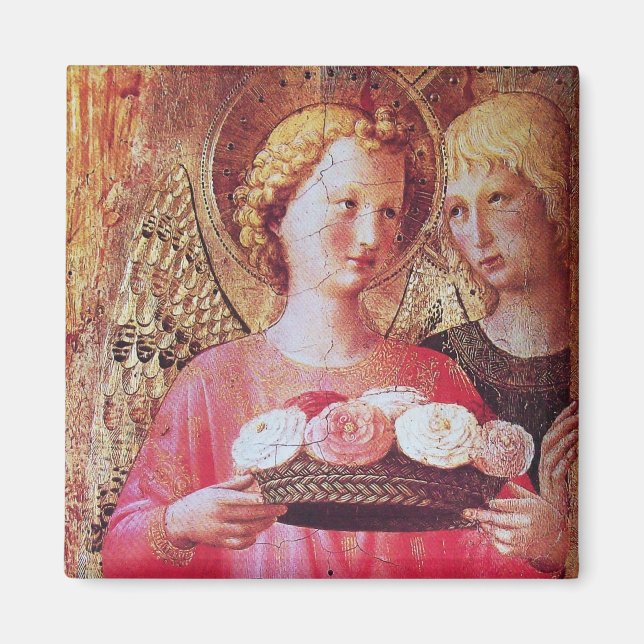 ÍMAN ANJO COM ROSAS (Frente)