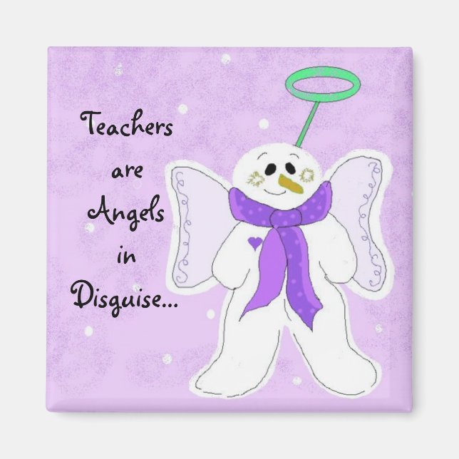 Íman Anjo de Neve com Dizer do Professor (Frente)