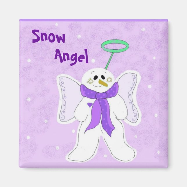 Íman Anjo de Neve Roxo (Frente)