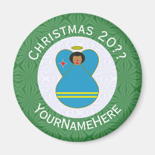 Íman Anjo do Natal Personalizado Bandeira de Aruba