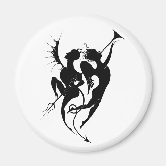 Íman Anjo e Imagem Diabos (Frente)