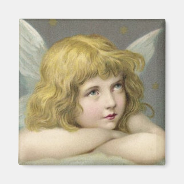Íman Anjo em uma Nuvem - Ímã (Frente)