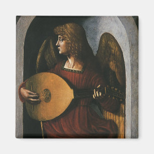 Íman Anjo em Vermelho com Luta de Leonardo da Vinci