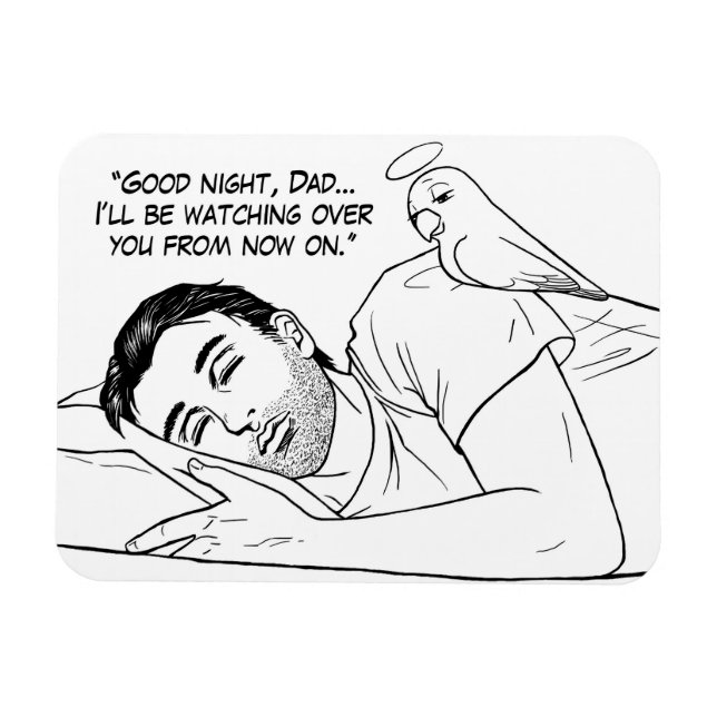 Íman Anjo guardião para o Pai (Horizontal)