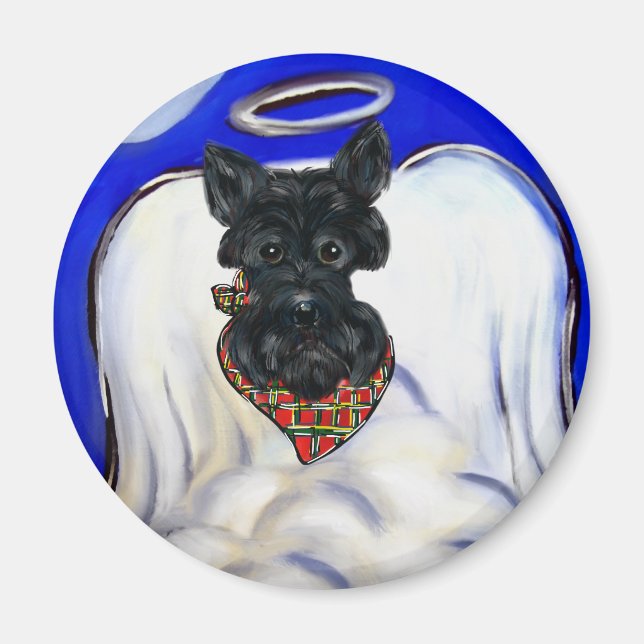Íman Anjo Preto do Terrier Escocês (Frente)