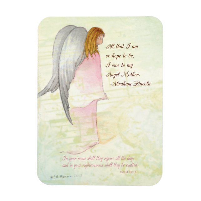 Íman Anjo Religioso do dia de as mães, Presente Vertica (Vertical)