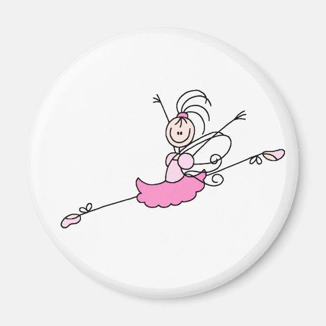 Íman Anjo Rosa Ballerina Magnet (Frente)